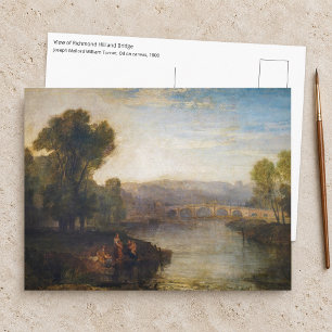 Postal William Turner - Vista de Richmond Hill y puente
