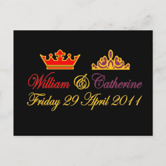Postal William y Catherine Royal Boda