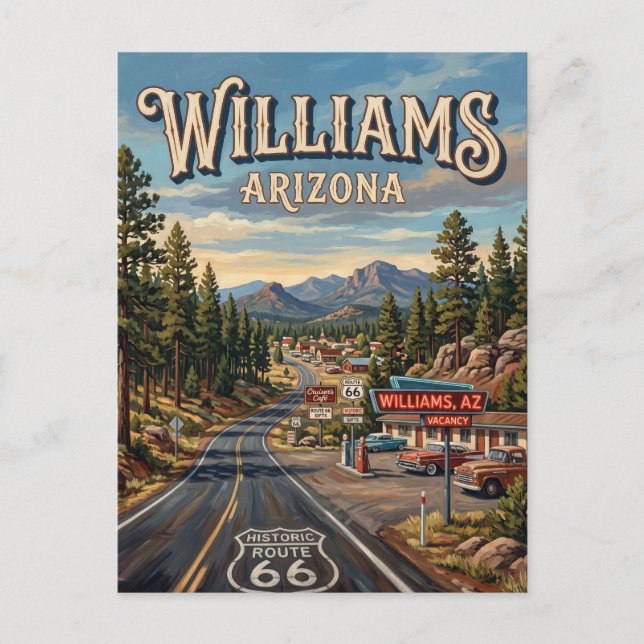 Postal Williams Arizona (Anverso)