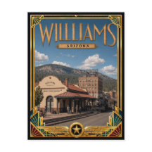 Williams Arizona Arte Deco Vintage Edad de Oro