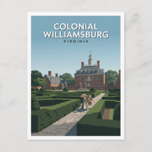 Postal Williamsburg colonial Virginia