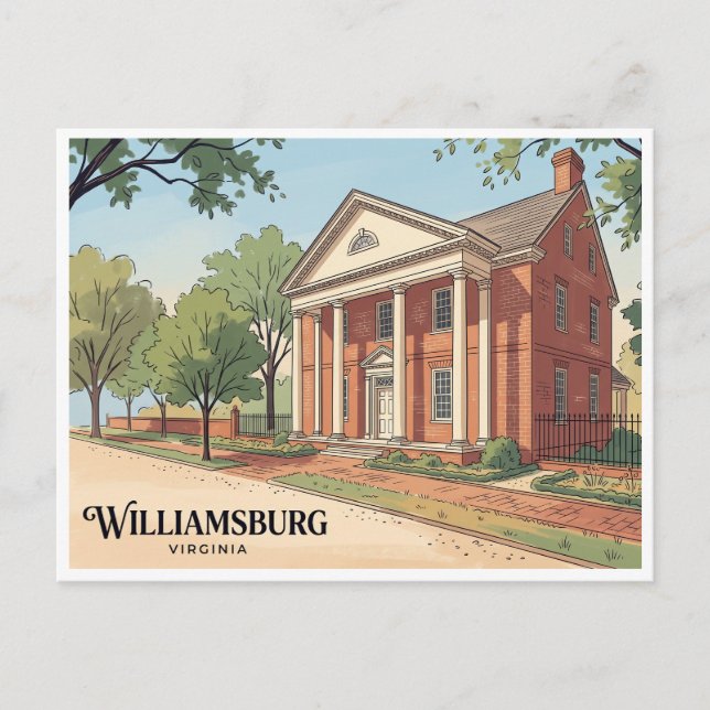 Postal Williamsburg Colonial Virginia (Anverso)