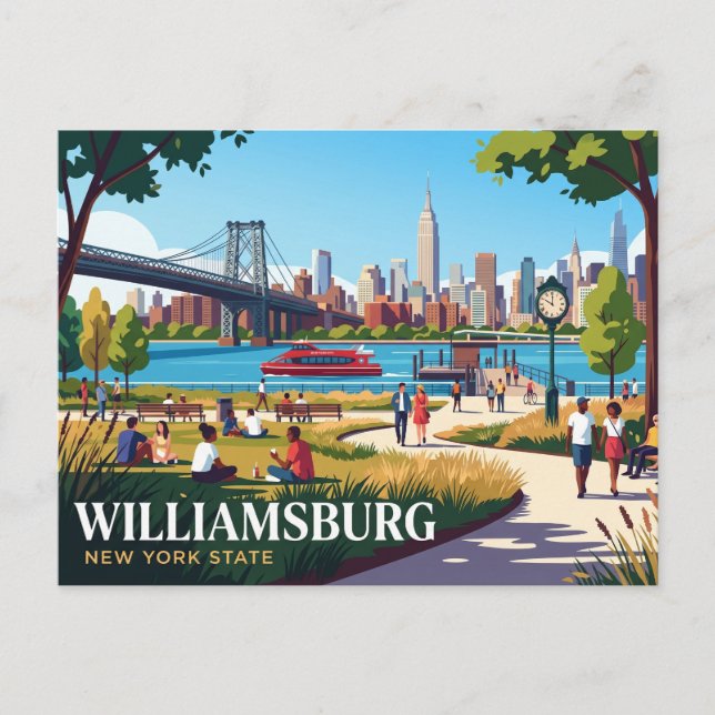 Postal Williamsburg Nueva York Estados Unidos (Anverso)