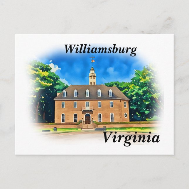 Postal Williamsburg, Virginia (Anverso)