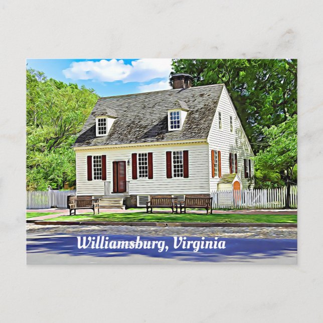 Postal Williamsburg, Virginia (Anverso)