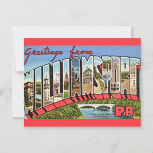 Postal Williamsport PA Colorido