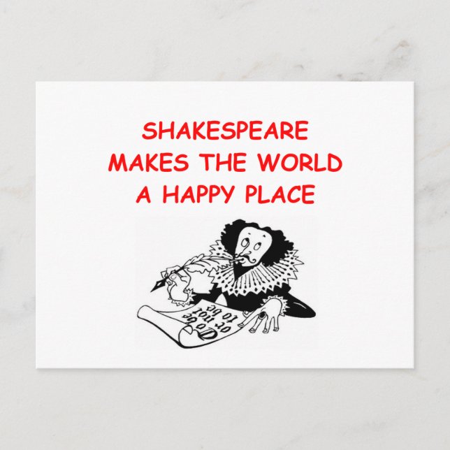 Postal willian shakespeare (Anverso)
