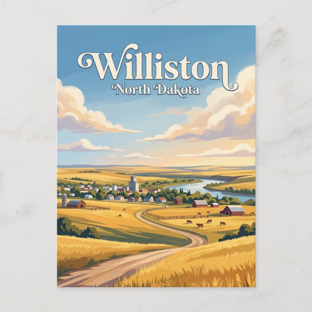 Postal Williston, Dakota del Norte (Anverso)