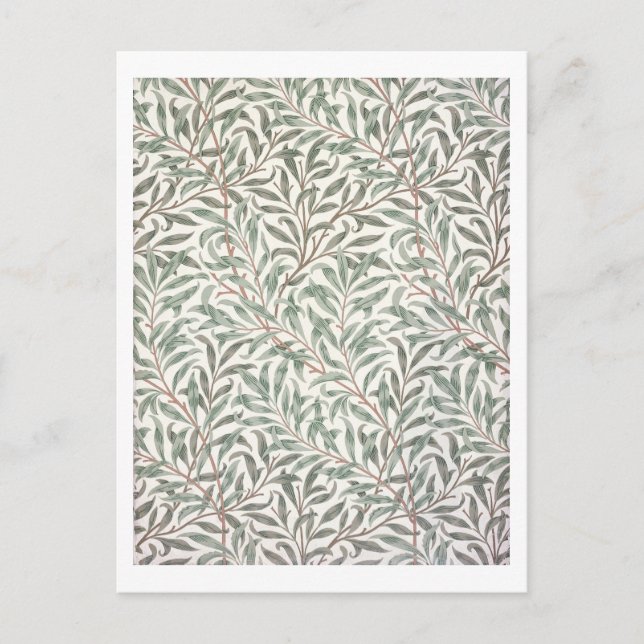 Postal Willow Bough, diseño de fondo de pantalla, 1874 (f (Anverso)