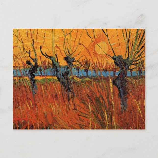 Postal Willows at Sunset de Vincent van Gogh (Anverso)