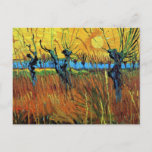 Postal Willows at Sunset (F572) Van Gogh Bella Artes<br><div class="desc">Descansos en Sunset, Vincent van Gogh. Óleo sobre lienzo en cartón, 60 x 49 cm. Otterlo, Museo Kröller-Müller. F 572, JH 1597 Vincent Willem van Gogh (30 de marzo de 1853 a 29 de julio de 1890) fue un artista Post-impresionista holandés. Algunas de sus pinturas están ahora entre las obras...</div>