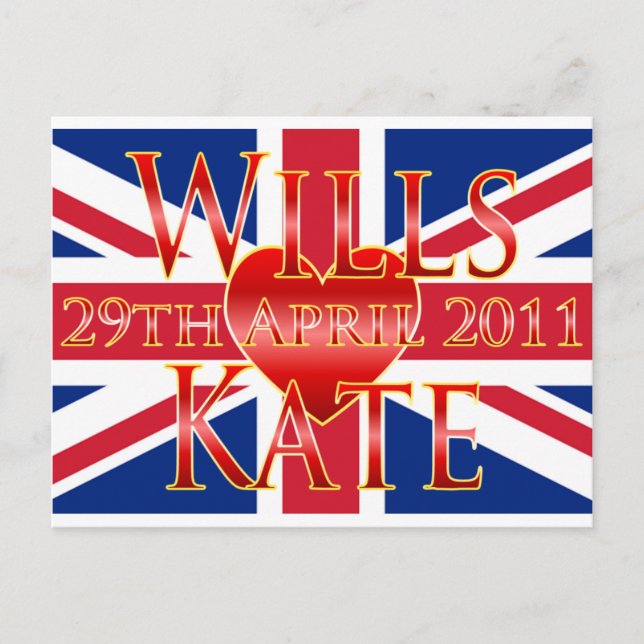 Postal Wills & Kate (Anverso)