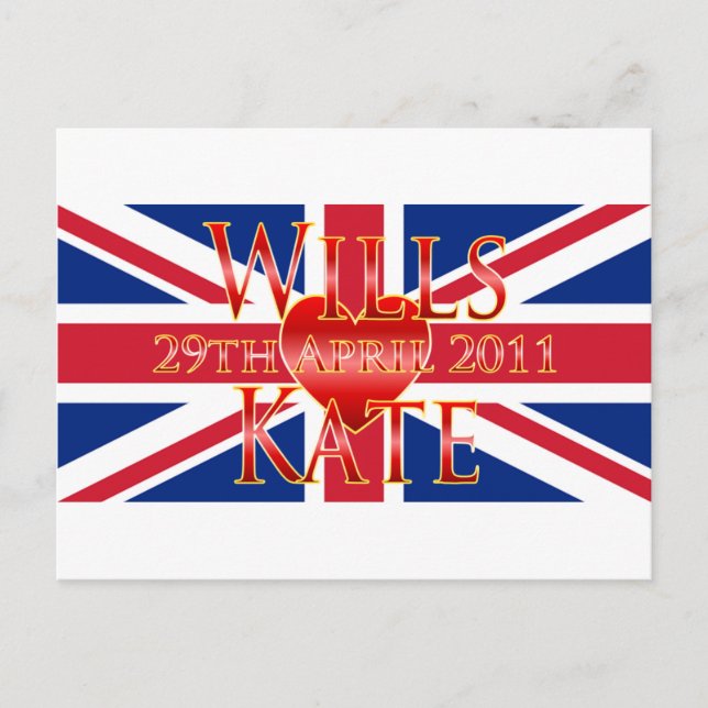 Postal Wills & Kate (Anverso)