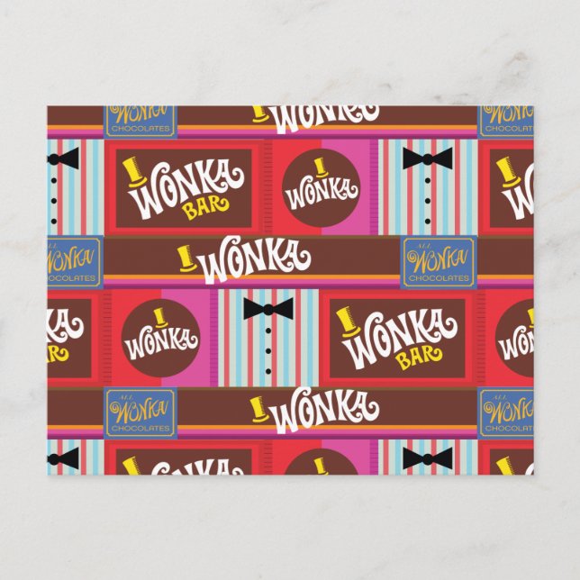 Postal Willy Wonka Candy Pattern (Anverso)