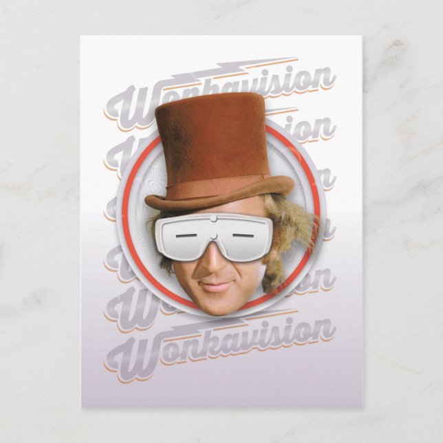 Postal Willy Wonka en Goggles de Wonkavision (Anverso)