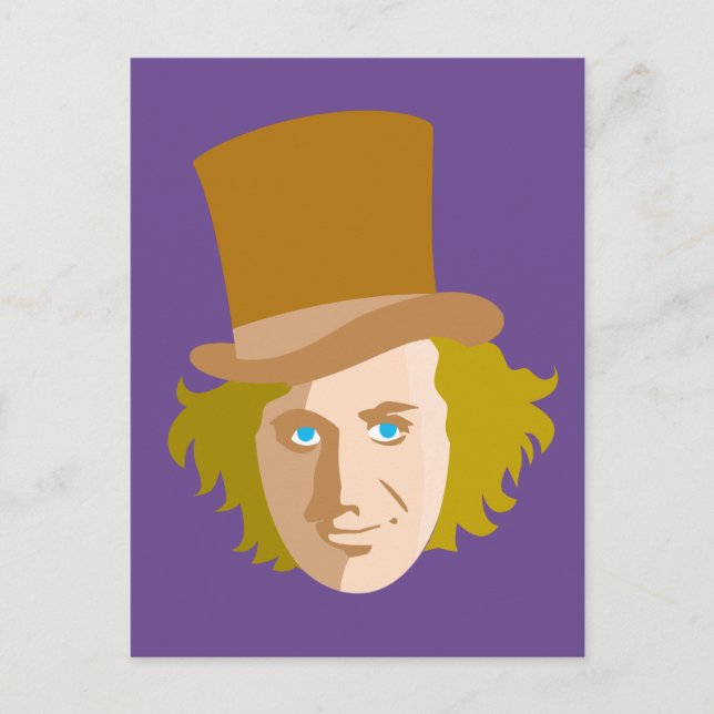 Postal Willy Wonka Stenciled Face (Anverso)