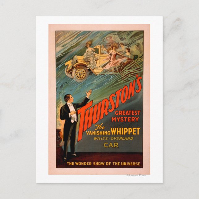 Postal Willys-Overland, la marioneta de Thurston que se d (Anverso)