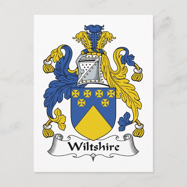 Postal Wiltshire Family Crest (Anverso)
