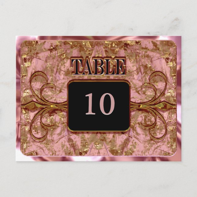 Postal Wimbley Rubor Victoria Table Number Card (Anverso)