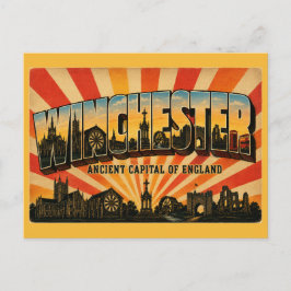 Postal Winchester Inglaterra Antigua Capital Ciudad Cated