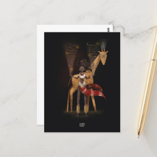 Postal WIND FLUYE GIRAFFE por Alexandra Dikaia