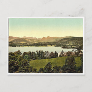 Postal Windermere y Langdale Pikes, Lake District, Engl