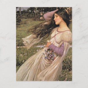 Postal WiNDFLoWERS, de John William Waterhouse, 1902