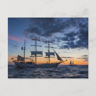 Postal Windjammer en el Mar Báltico