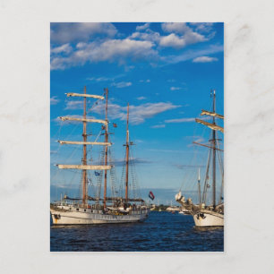 Postal Windjammer en la vela hanseática de Rostock