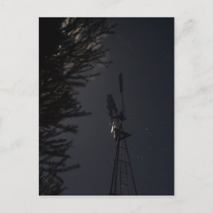 POSTAL WINDMILL NIGHT SKY QUEENSLAND AUSTRALIA