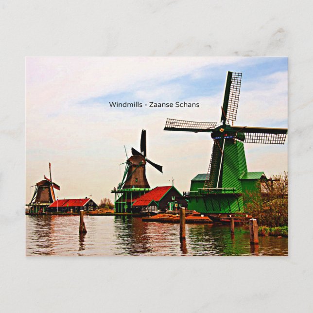 Postal Windmills-Zaanse Schans (Anverso)