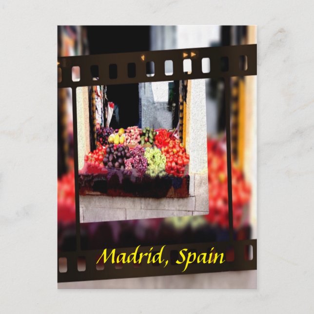 Postal Window Fruit Market - Madrid, España (Anverso)