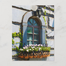 POSTAL WINDOWS DOORS FLOWERS BUILDING POSTCROSSING