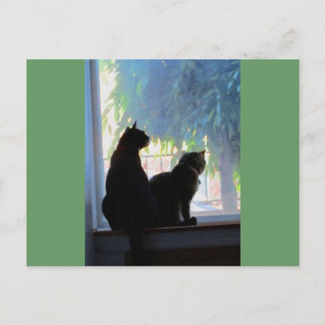 Postal Windows Gazing Kitties (Anverso)