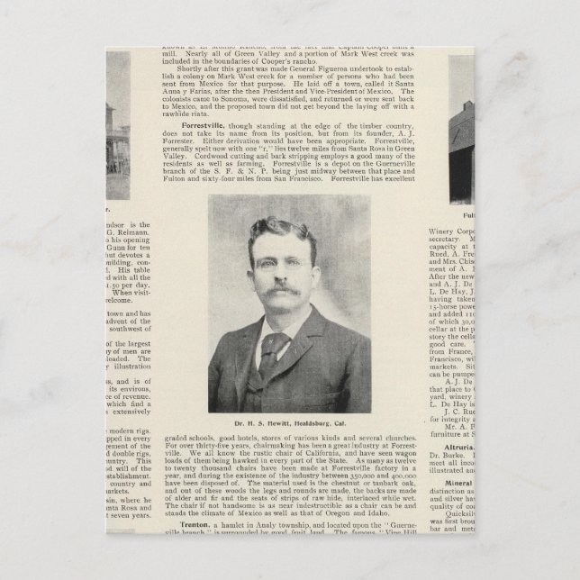 Postal Windsor, Fulton, California (Anverso)