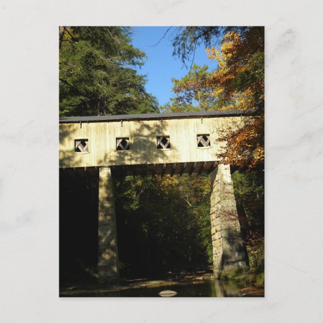 Postal Windsor Mills Rd Bridge Cubierto Condado De Ashtab (Anverso)