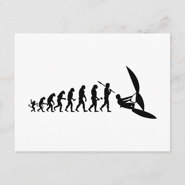 Postal Windsurfer Evolutionstheorie des Wassersport (Anverso)