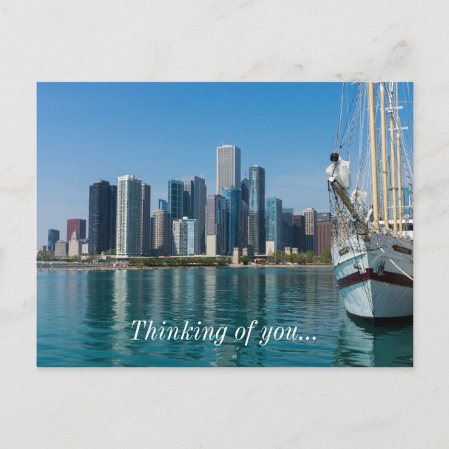 Postal Windy Sailing Pensando En Tu Postcard (Anverso)