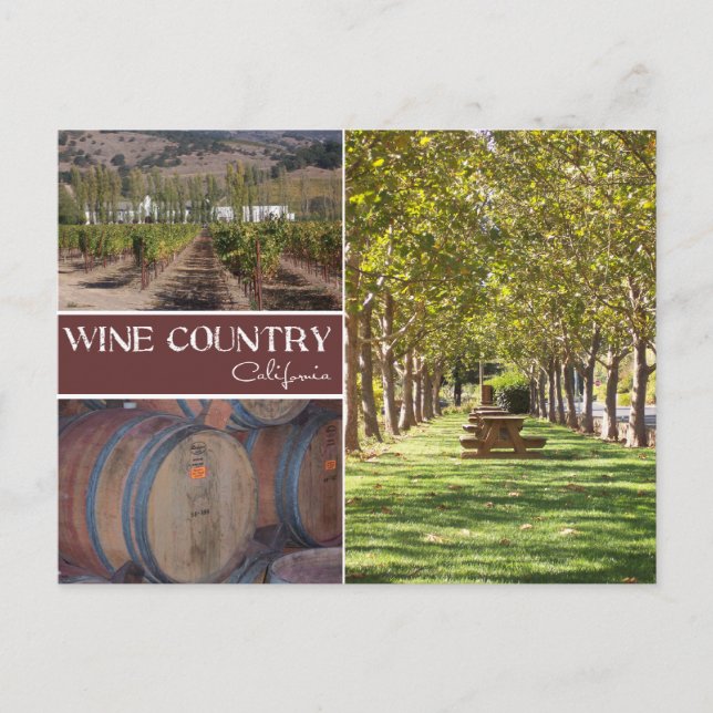 Postal Wine Country, California (Anverso)