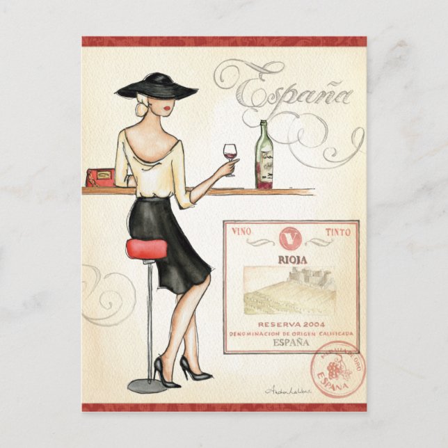 Postal Wine Fashionista (Anverso)
