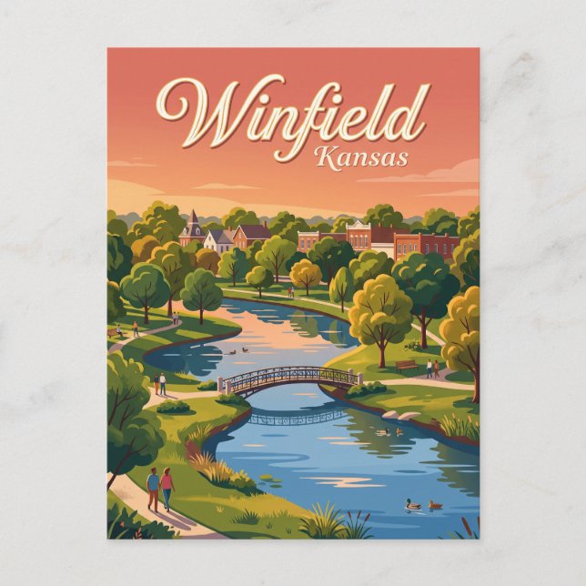 Postal Winfield, Kansas (Anverso)