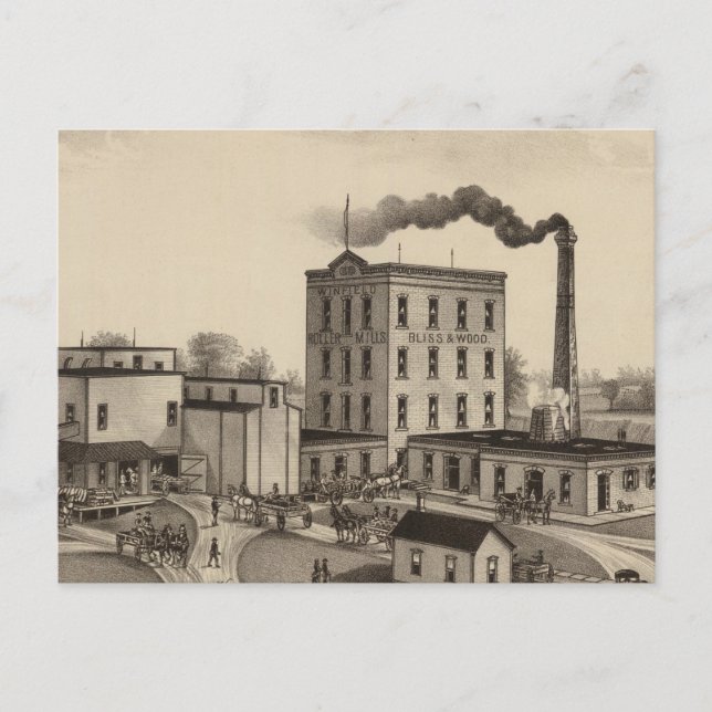 Postal Winfield Roller Mills, Blissand Wood, Kansas (Anverso)