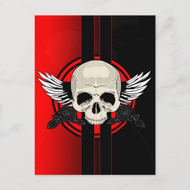 Postal Wing Skull - RED (Anverso)