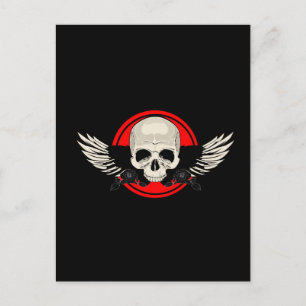 Postal Wing Skull - RED
