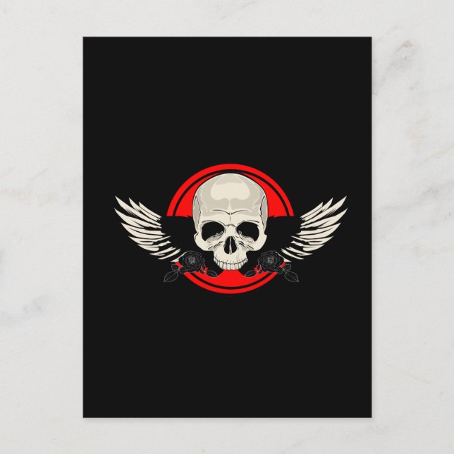 Postal Wing Skull - RED (Anverso)