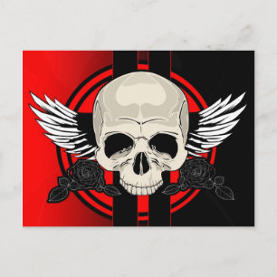 Postal Wing Skull - RED