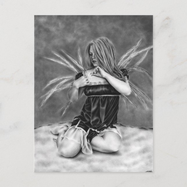 Postal Wings Angel Postcard (Anverso)