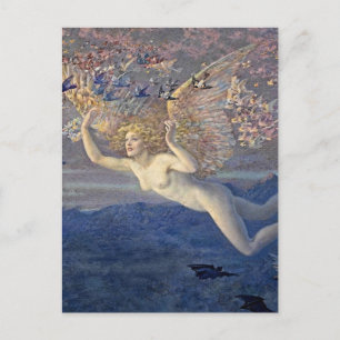 Postal “Wings of the Morning” by Edward Robert Hughes