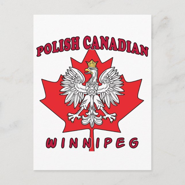 Postal Winnipeg, hoja canadiense polaca (Anverso)