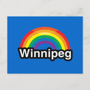 POSTAL WINNIPEG ORGULLO LGBT RINBOW